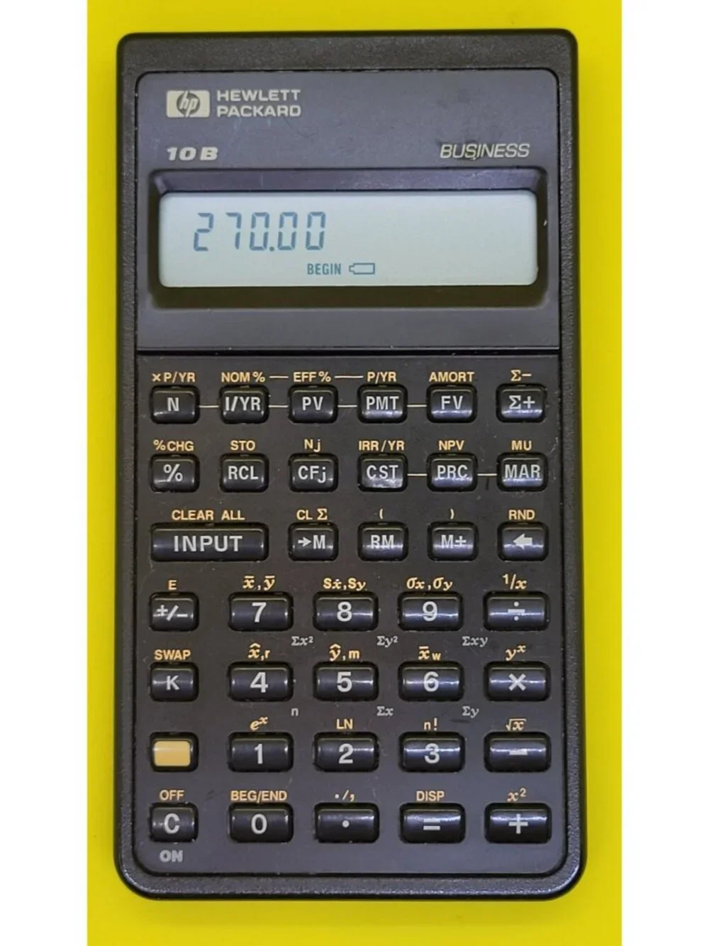 Hewlett Packard HP 10B Business Financial Calculator with Slip Cover